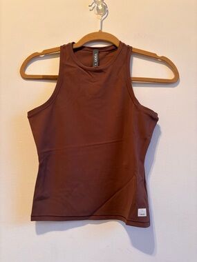 Vuori Brown High-Neck Tank Top